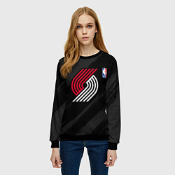 Свитшот женский Трэйл Блэйзерс - НБА баскетбол, цвет: 3D-черный — фото 2