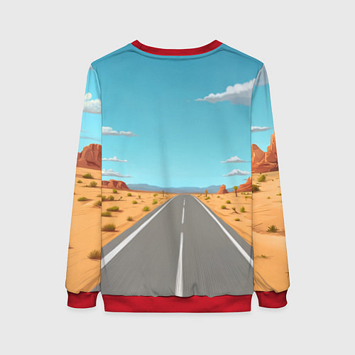 Женский свитшот Летящий в даль Гомер - Ария / 3D-Красный – фото 2