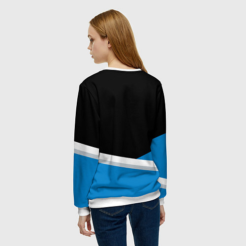 Женский свитшот Даллас Маверикс - линии / 3D-Белый – фото 4