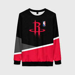 Свитшот женский Хьюстон Рокетс - линии, цвет: 3D-черный