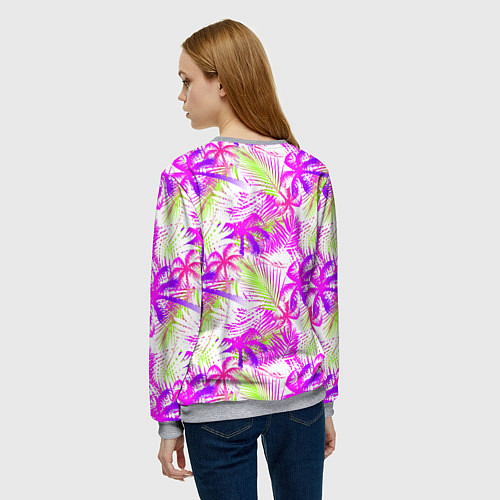 Женский свитшот Palm tree pink / 3D-Меланж – фото 4