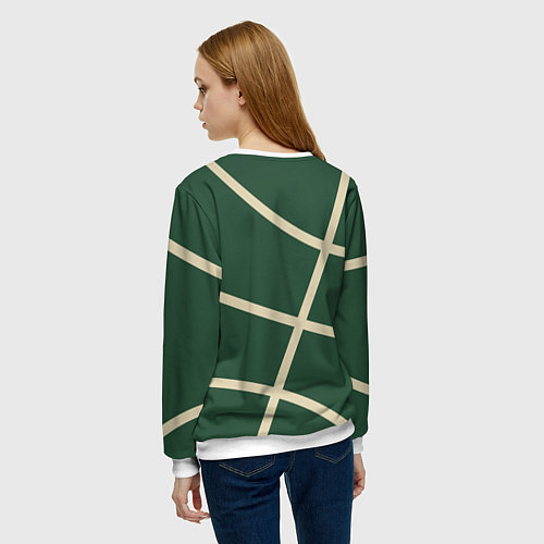 Женский свитшот Милуоки Бакс - баскетбольные линии / 3D-Белый – фото 4