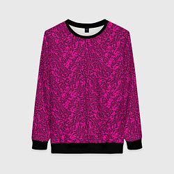 Свитшот женский Тёмный розовый текстурный хлопьями, цвет: 3D-черный