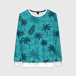 Свитшот женский Гавайский стиль - Томми Версетти, цвет: 3D-белый