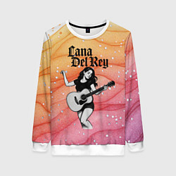 Свитшот женский Lana Del Rey в образе гитаристки, цвет: 3D-белый