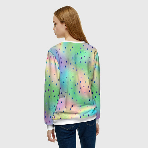 Женский свитшот Lana Del Rey сидит обняв колени / 3D-Белый – фото 4