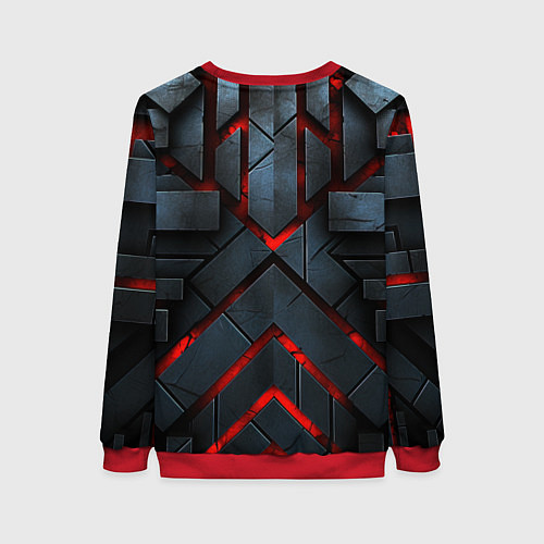 Женский свитшот Lana Del Rey в греческом стиле на троне / 3D-Красный – фото 2