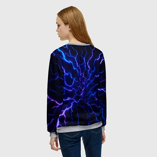 Женский свитшот Разряд молнии текстура / 3D-Меланж – фото 4