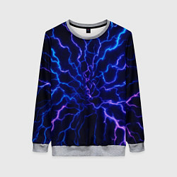 Свитшот женский Разряд молнии текстура, цвет: 3D-меланж