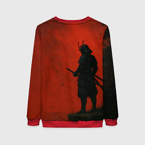 Женский свитшот Ghost of Tsushima - алый / 3D-Красный – фото 2