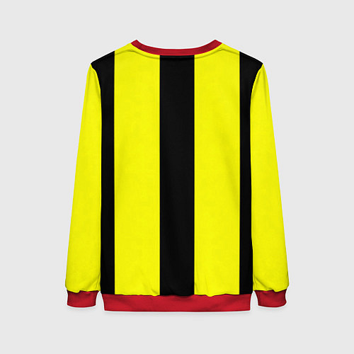 Женский свитшот Color yellow black line / 3D-Красный – фото 2