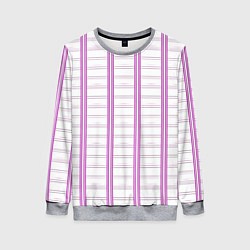 Женский свитшот Color white cage pink line