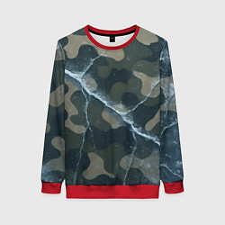 Свитшот женский Ледяной камуфляж, цвет: 3D-красный