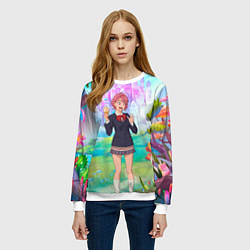 Свитшот женский Дандадан Сиратори Айра держит мороженое, цвет: 3D-белый — фото 2