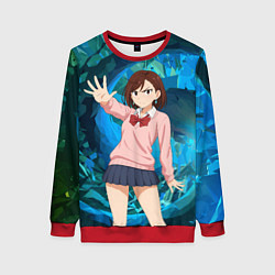 Свитшот женский Сиратори Айра - знак стоп, цвет: 3D-красный