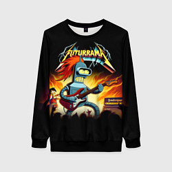 Женский свитшот Bender is a hard rock guitarist - Futurama