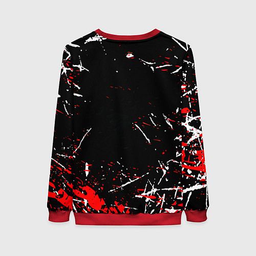 Женский свитшот Doom краски штрихи / 3D-Красный – фото 2