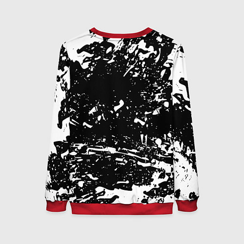 Женский свитшот Doom краски белые штрихи / 3D-Красный – фото 2