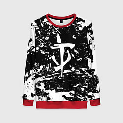 Женский свитшот Doom краски белые штрихи