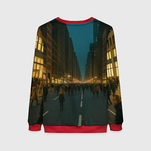 Женский свитшот Ла Вака Сатурно Сатурнита мем / 3D-Красный – фото 2