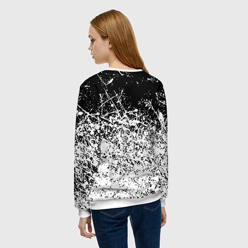 Женский свитшот Doom краски всплеск кисти / 3D-Белый – фото 4