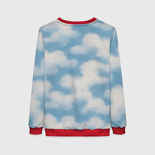 Женский свитшот Рожден для неба - орел ВДВ / 3D-Красный – фото 2