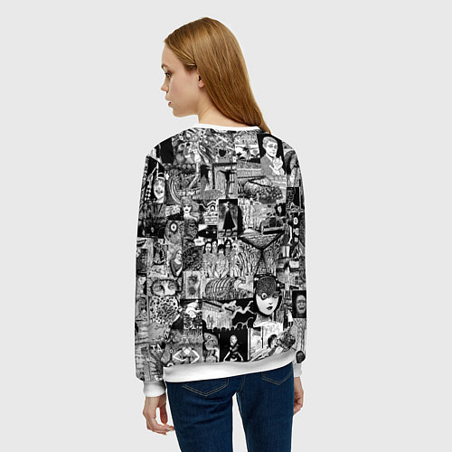 Женский свитшот Horror World of Junji Ito / 3D-Белый – фото 4