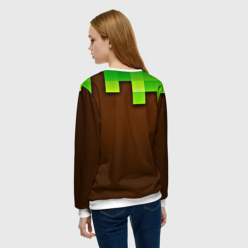 Женский свитшот Minecraft forever / 3D-Белый – фото 4
