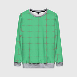Свитшот женский Color green stripes, цвет: 3D-меланж