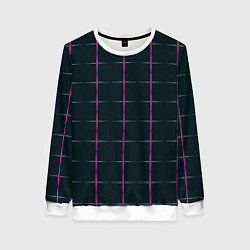 Свитшот женский Color black stripes, цвет: 3D-белый