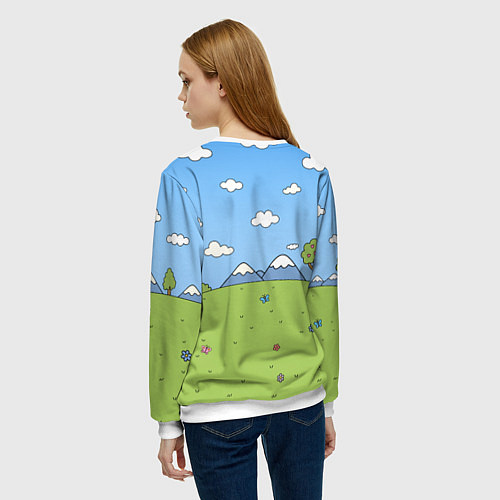 Женский свитшот System of a Down, мультяшный / 3D-Белый – фото 4