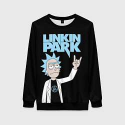 Женский свитшот Linkin Park и Рик Санчес из Рик и Морти