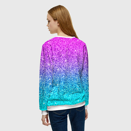 Женский свитшот Duck yeah - утка в наушниках / 3D-Белый – фото 4