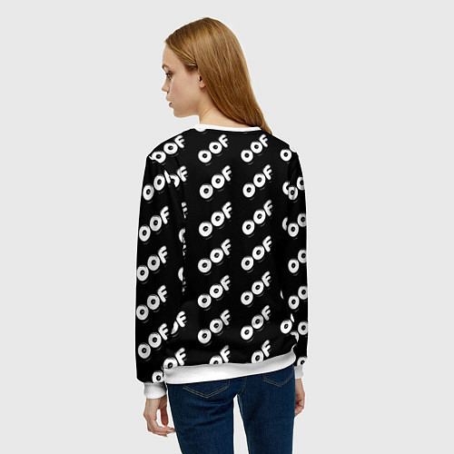 Женский свитшот Doom off black / 3D-Белый – фото 4