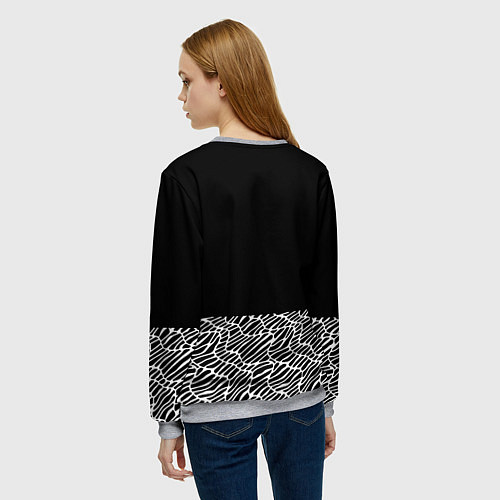 Женский свитшот Doom геометрия линии / 3D-Меланж – фото 4