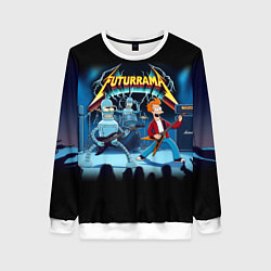 Женский свитшот Rock group Futurama - ai art fantasy