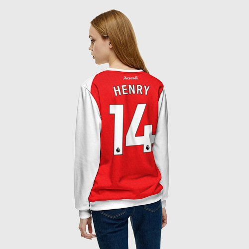 Женский свитшот Анри домашняя форма Арсенал 2025 2026 / 3D-Белый – фото 4