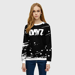 Свитшот женский Dayz брызги красок, цвет: 3D-белый — фото 2