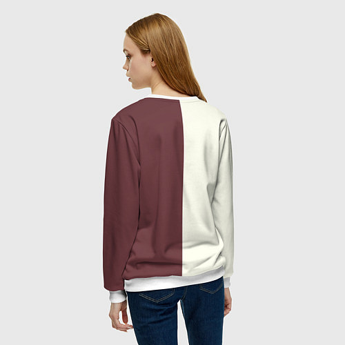 Женский свитшот Силуэт африканки / 3D-Белый – фото 4