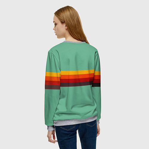 Женский свитшот Ретро автобус ЗИЛ 158ВРА1 поп-арт / 3D-Меланж – фото 4