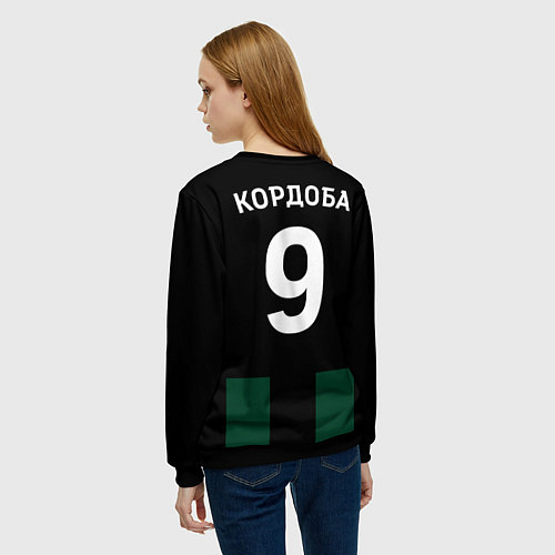 Женский свитшот Кордоба Краснодар домашняя форма 2025 2026 / 3D-Черный – фото 4