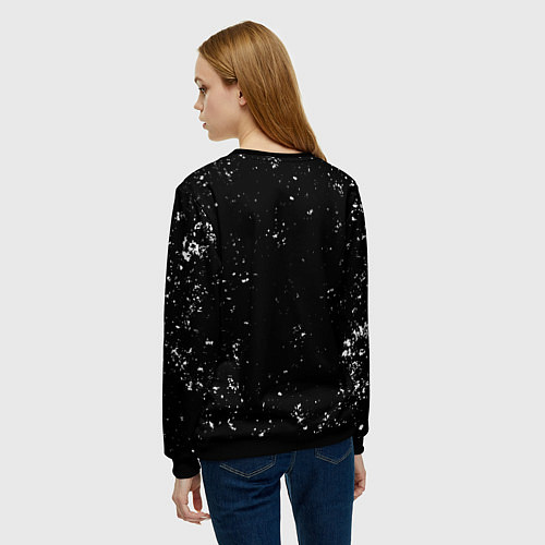 Женский свитшот ВМФ в стиле потертостей / 3D-Черный – фото 4