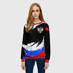 Свитшот женский Федерация бокса РФ - краска, цвет: 3D-красный — фото 2