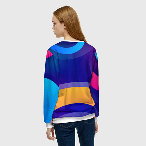 Женский свитшот Саня не король - Саня круче / 3D-Белый – фото 4