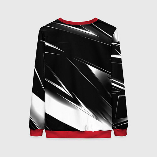 Женский свитшот Juventus geometry stripes black / 3D-Красный – фото 2