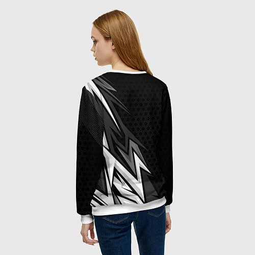 Женский свитшот Российская империя - спортивный / 3D-Белый – фото 4