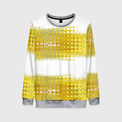 Свитшот женский Узорчатые золотые полосы, цвет: 3D-меланж