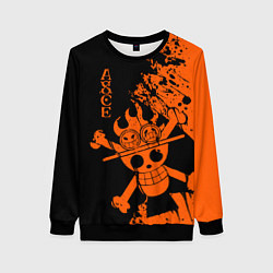 Свитшот женский One Piece - Ace, цвет: 3D-черный