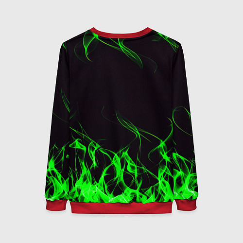 Женский свитшот Borussia зелёный огонь / 3D-Красный – фото 2