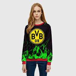 Свитшот женский Borussia зелёный огонь, цвет: 3D-красный — фото 2